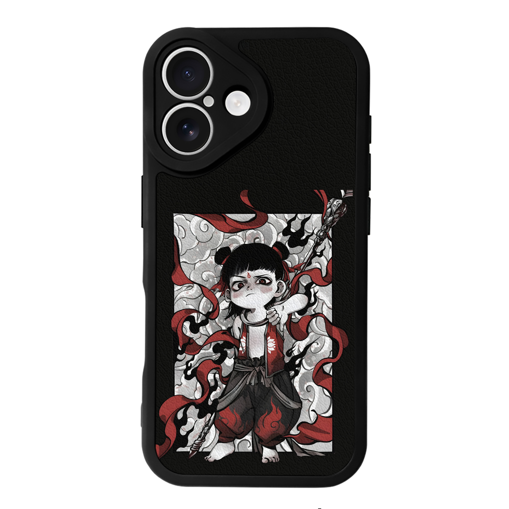 （画像用） Ne Zha 2 ナタ 魔童の大暴れ 【iPhone 16シリーズ対応】シリコンスマホケース（レザー調） 材質：シリコン